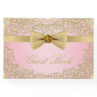 Elegant Pink and Gold Guest Book