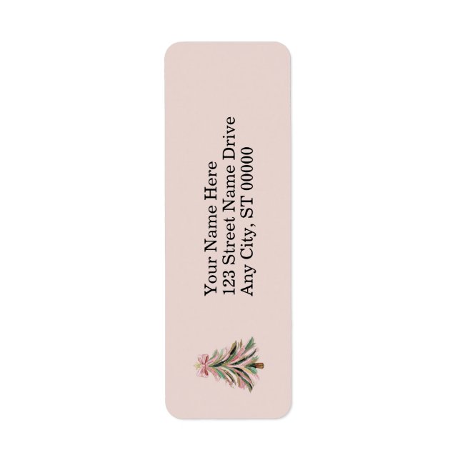 Elegant Pink and Green Brushstroke Christmas (Front)