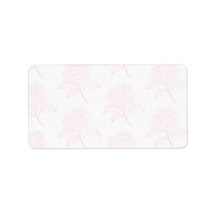 Elegant Pink and Ivory Botanical Garden Wedding Label