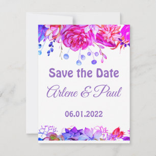 Elegant Pink and purple arrangement Invitation