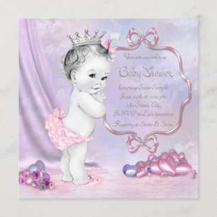 Elegant Pink and Purple Baby Shower Invitation