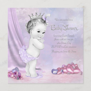 Elegant Pink and Purple Baby Shower Invitation