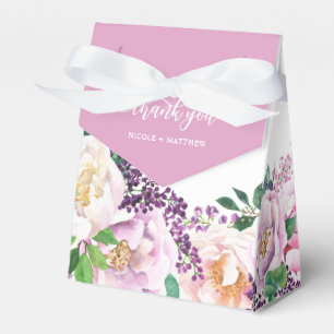 Elegant Pink and Purple Pastel Floral  Favour Box