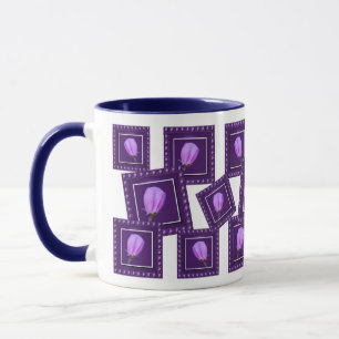 Elegant Pink and Purple Spring Blossom Floral Mug