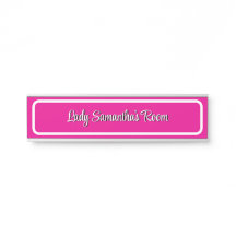 Elegant Pink and White Personalised Name Plate