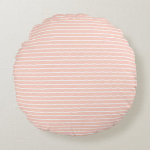 Elegant Pink and White Wavery Stripes Body Pillow