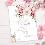Elegant Pink Baby In Bloom Girl Baby Shower Invitation<br><div class="desc">Elegant Pink Baby In Bloom Girl Baby Shower Invitation features beautiful pink floral flowers and greenery along with modern calligraphy.</div>