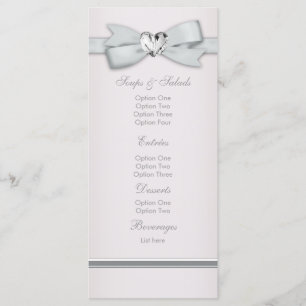 Elegant Pink Baby Shower Menu Cards