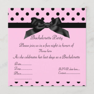 ELEGANT PINK BACHELORETTE INVITATION