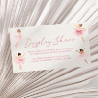 Elegant Pink Ballerina Baby Shower Display Shower