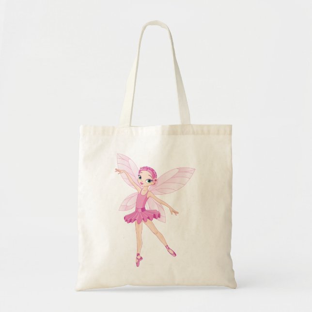 Elegant Pink Ballerina Fairy For Dance Lovers  Tote Bag (Front)