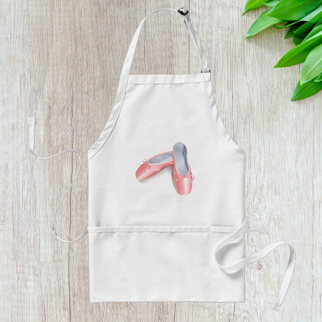 Elegant Pink Ballet Flats Cute Girly Dance Shoes  Standard Apron (Creator Uploaded)
