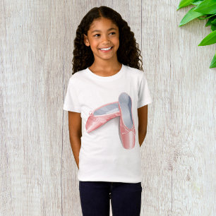 Elegant Pink Ballet Flats Cute Girly Dance Shoes  T-Shirt