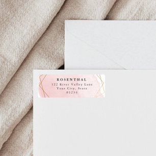 Elegant Pink Bat Mitzvah Return Address Label