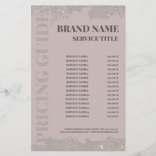 Elegant Pink Beauty Salon Price List Flyer