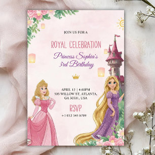 Elegant Pink birthday invitation