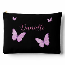 Elegant Pink & Black Butterfly Custom