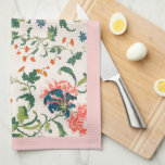 Elegant Pink Blooming Floral Tea Towel<br><div class="desc">Elegant floral patterned kitchen towel features a simple clean vintage-inspired floral pattern. Trendy and chic elegant vintage pattern,  this hand towel will make a stylish addition to your kitchen towel collection,  home gift for the new homeowner in your life,  or a simple elegant kitchen gift for any occasion.</div>