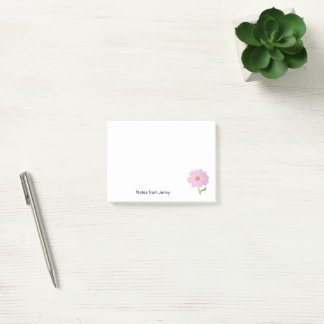 Elegant Pink Blooming Flower Plant Nature Post-it Notes