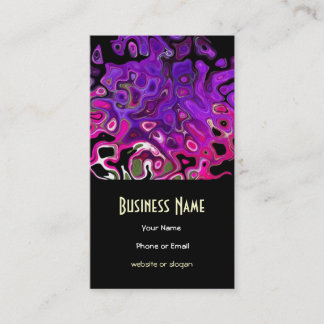 Elegant Pink, Blue, White, Black Business Card