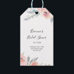Elegant Pink Blush Floral Bridal Shower Gift Tags<br><div class="desc">These elegant pink blush floral bridal shower gift tags are perfect for a modern wedding shower. The design features hand-drawn pink blush roses and peonies with green and grey leaves,  inspiring natural beauty.</div>