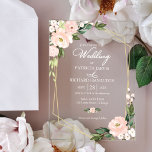 Elegant Pink Blush Floral Wedding Acrylic Invitations<br><div class="desc">Our stunning wedding invitations are easy to personalise with your details, and your guests will love them. Customise them with your information to impress everyone. If you have any special requests, please feel free to chat with us. PLEASE NOTE: For assistance on orders, shipping, product information, etc., contact Zazzle Customer...</div>