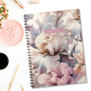 Elegant Pink Blush Girly Floral Personalised Notebook