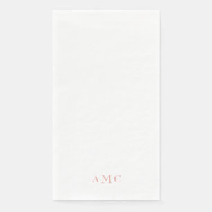 Elegant Pink/Blush Monogram Wedding Napkin