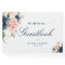 Elegant pink blush & navy floral wedding guestbook