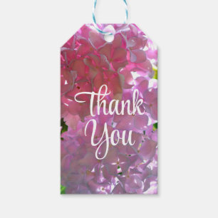 Elegant pink boho florals flowers hydrangeas gift tags
