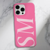 Elegant Pink Bold Initial Monogram