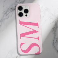 Elegant Pink Bold Initial Monogram