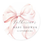 Elegant Pink Bow Baby Shower