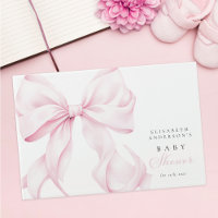 Elegant Pink Bow Baby Shower