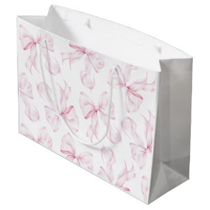 Elegant Pink Bow Gift Bag