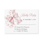 Elegant Pink Bow Pearls Quinceañera Reply