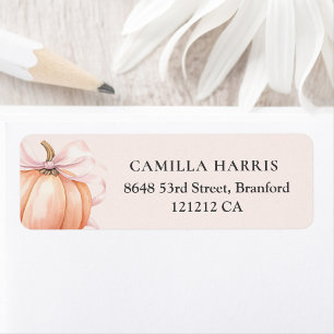 Elegant Pink Bow Pumpkin 