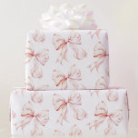Elegant Pink Bow Wrapping Paper<br><div class="desc">Add a touch of sophistication to your gift-giving with this Elegant Pink Bow Wrapping Paper. Featuring delicate, soft pink bows beautifully arranged on a white background, this design is perfect for weddings, bridal showers, baby showers, birthdays, and other special occasions. The gentle pastel tones and stylish bow pattern bring an...</div>