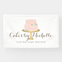 Elegant Pink Cake with Florals Cake Decorating