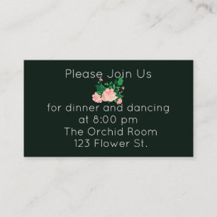 Elegant Pink Camellia  Reception Enclosure Card