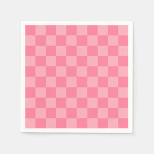 Elegant Pink Chequerboard Napkin
