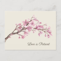 Elegant Pink Cherry Blossom Wedding Postponement