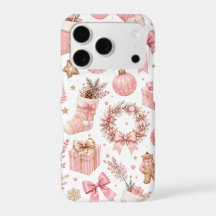 Elegant Pink Christmas Pattern