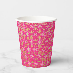 Elegant Pink Circles Paper Cups