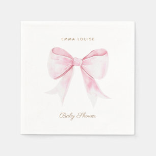  Elegant Pink Coquette Bow Napkin