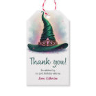 Elegant Pink Crown Green Witch Hat Birthday