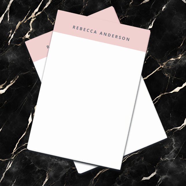 Elegant Pink & Cyan-Blue Modern Name Post-it Notes (Creator Uploaded)