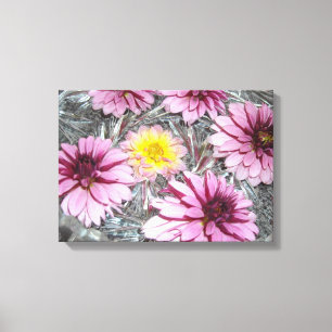 Elegant Pink Dahlias Canvas Print