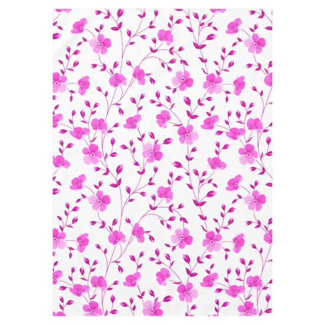 Elegant pink  Daisy Floral  Tablecloth (Front)