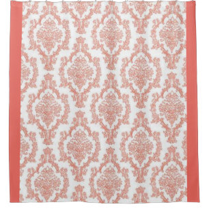 Elegant Pink Damask Shower Curtain